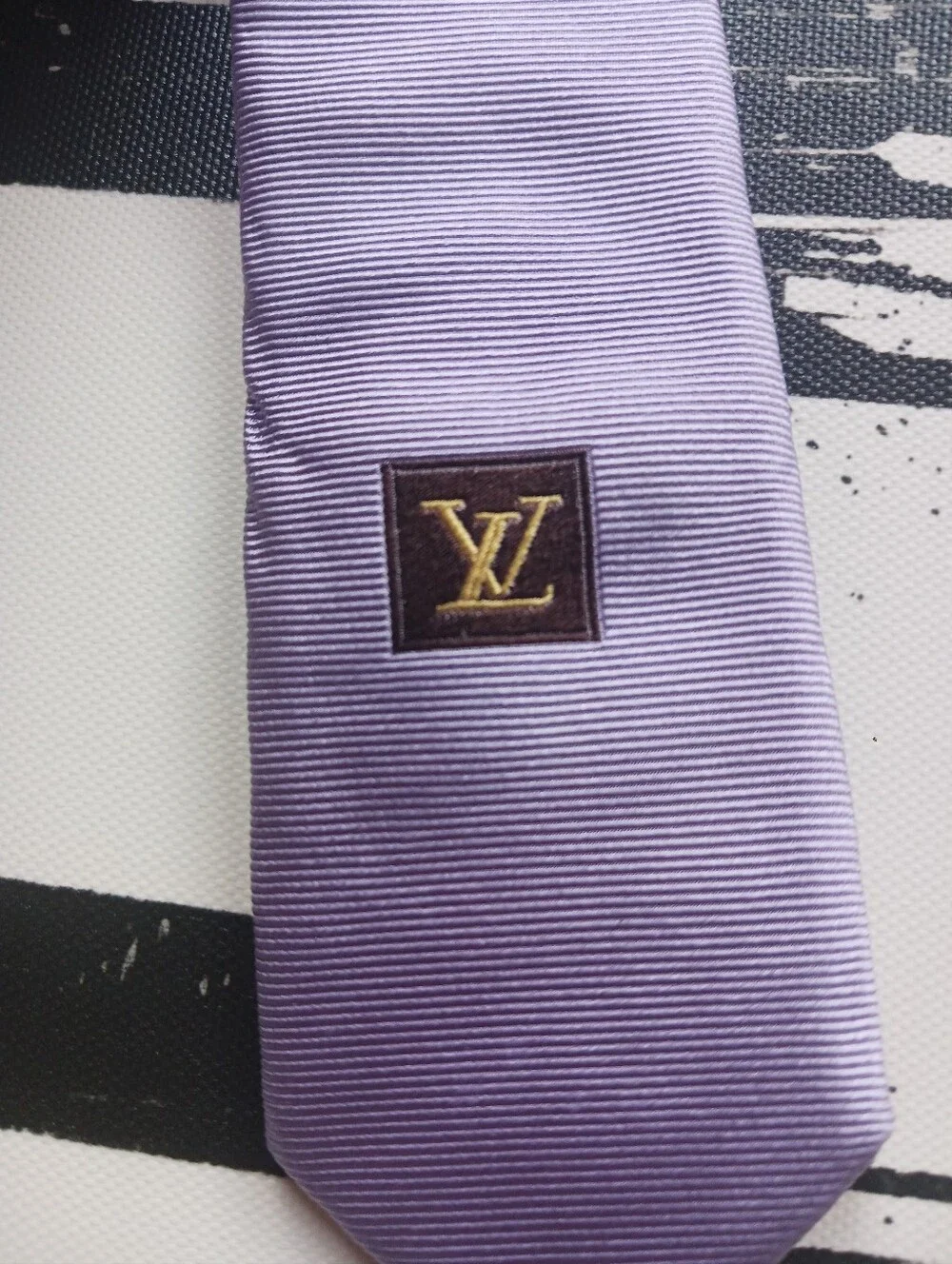 Louis Vuotton Purple/lilac Silk Tie, 4